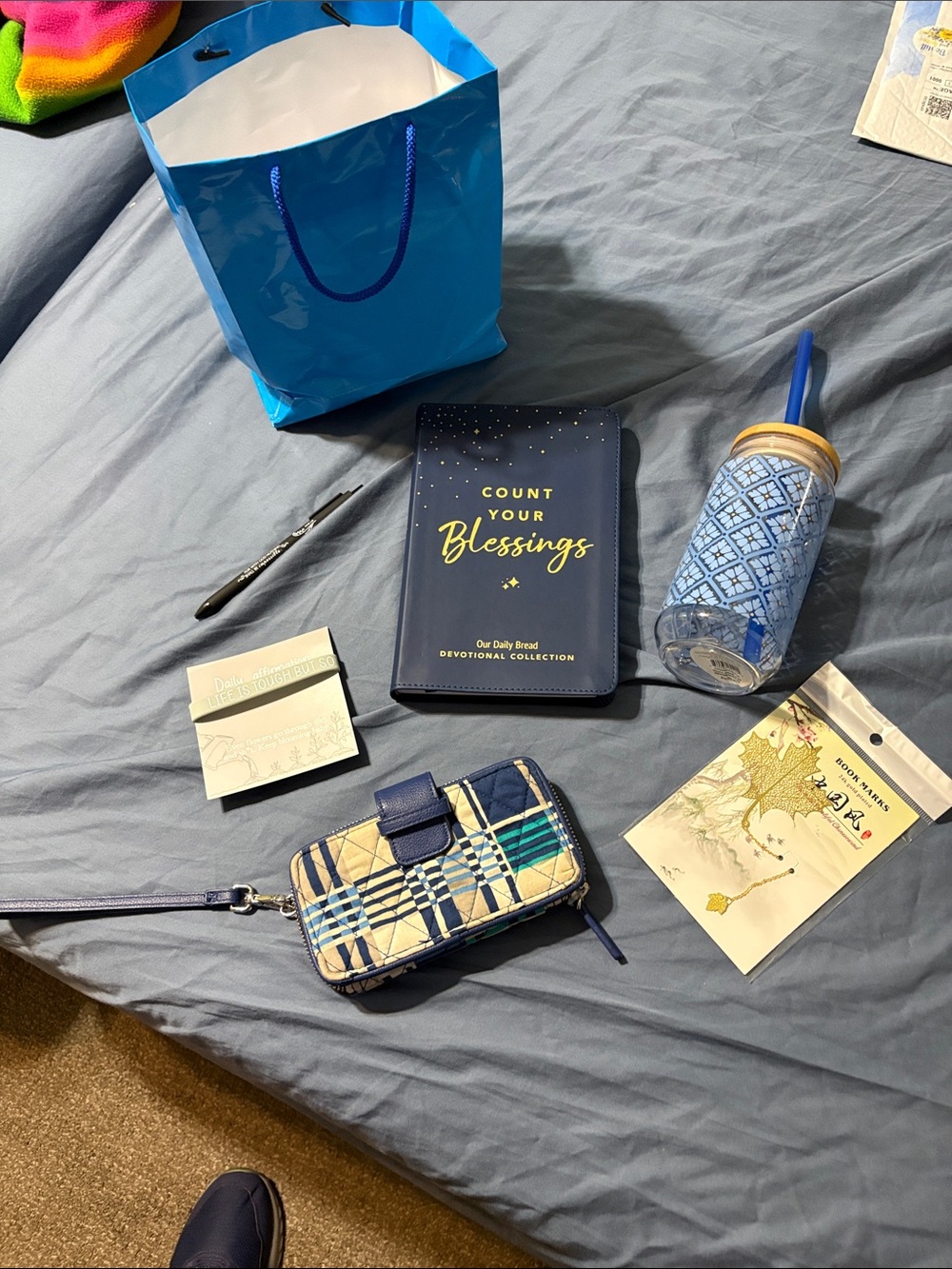 Count Your Blessings Devotional with cup, bracelet, pen, bookmark and wallet!
